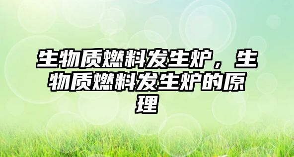 生物質(zhì)燃料發(fā)生爐，生物質(zhì)燃料發(fā)生爐的原理