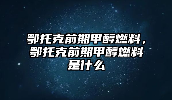 鄂托克前期甲醇燃料，鄂托克前期甲醇燃料是什么