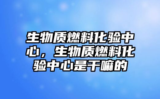 生物質(zhì)燃料化驗(yàn)中心，生物質(zhì)燃料化驗(yàn)中心是干嘛的