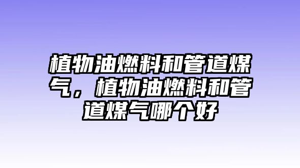 植物油燃料和管道煤氣，植物油燃料和管道煤氣哪個(gè)好