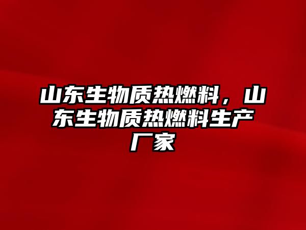 山東生物質(zhì)熱燃料，山東生物質(zhì)熱燃料生產(chǎn)廠家