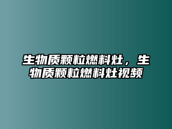 生物質(zhì)顆粒燃料灶，生物質(zhì)顆粒燃料灶視頻