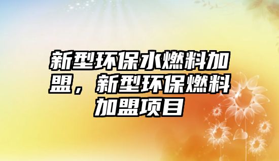 新型環(huán)保水燃料加盟，新型環(huán)保燃料加盟項目