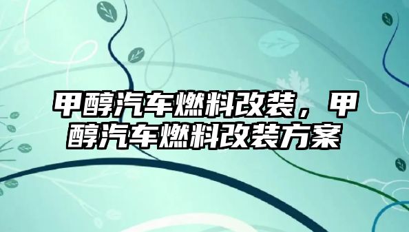 甲醇汽車燃料改裝，甲醇汽車燃料改裝方案