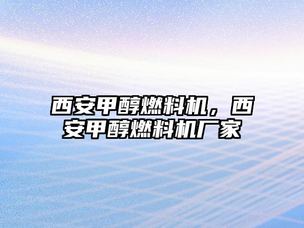 西安甲醇燃料機，西安甲醇燃料機廠家