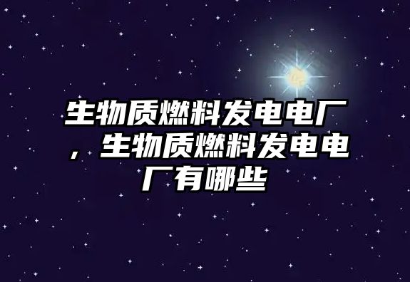 生物質(zhì)燃料發(fā)電電廠，生物質(zhì)燃料發(fā)電電廠有哪些