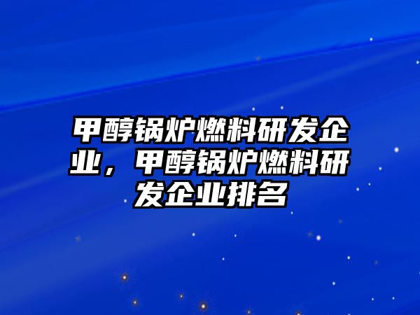 甲醇鍋爐燃料研發(fā)企業(yè)，甲醇鍋爐燃料研發(fā)企業(yè)排名