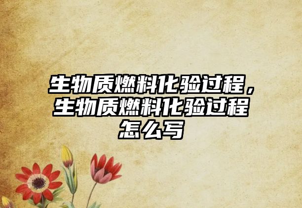 生物質(zhì)燃料化驗(yàn)過程，生物質(zhì)燃料化驗(yàn)過程怎么寫