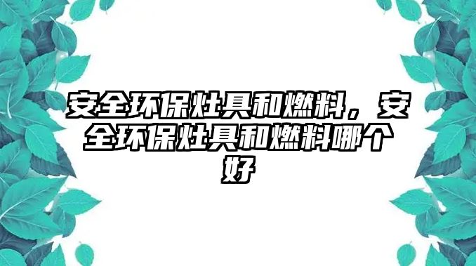 安全環(huán)保灶具和燃料，安全環(huán)保灶具和燃料哪個(gè)好