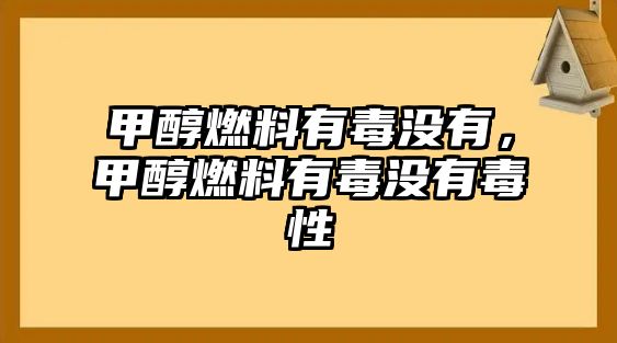 甲醇燃料有毒沒(méi)有，甲醇燃料有毒沒(méi)有毒性