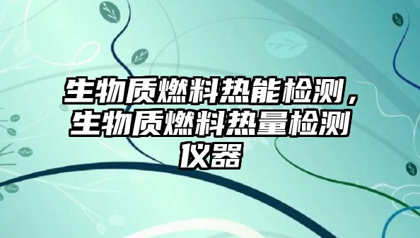 生物質(zhì)燃料熱能檢測，生物質(zhì)燃料熱量檢測儀器