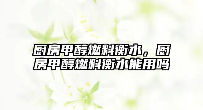 廚房甲醇燃料衡水，廚房甲醇燃料衡水能用嗎