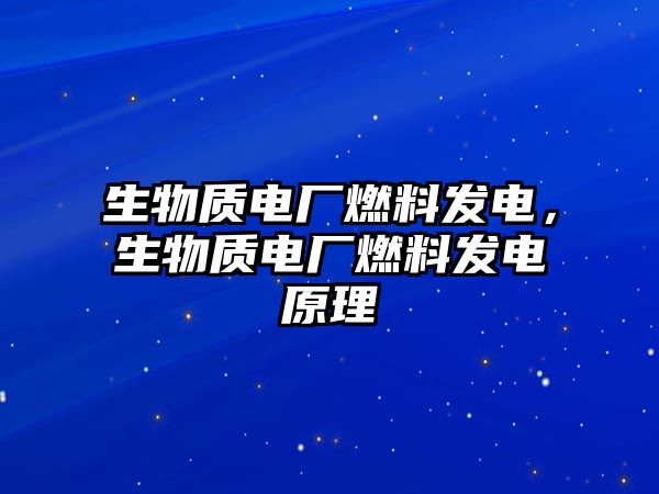 生物質(zhì)電廠燃料發(fā)電，生物質(zhì)電廠燃料發(fā)電原理