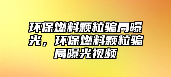 環(huán)保燃料顆粒騙局曝光，環(huán)保燃料顆粒騙局曝光視頻