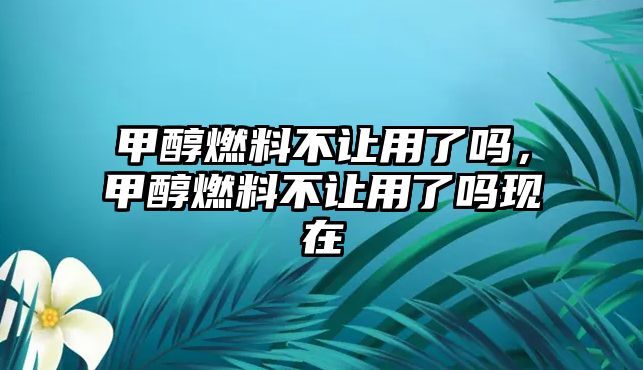 甲醇燃料不讓用了嗎，甲醇燃料不讓用了嗎現(xiàn)在