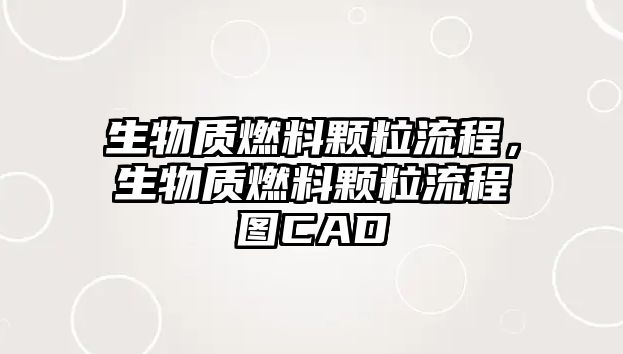 生物質(zhì)燃料顆粒流程，生物質(zhì)燃料顆粒流程圖CAD