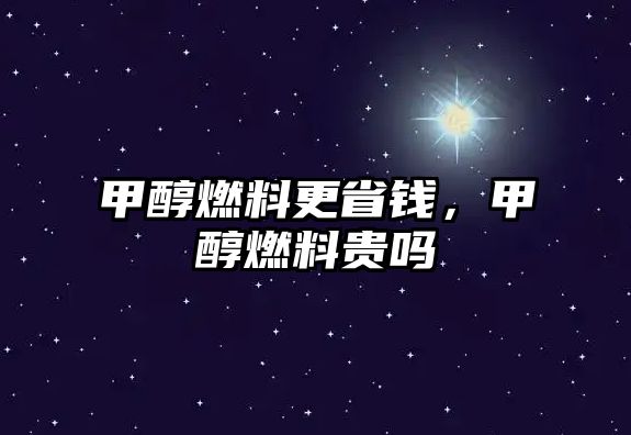 甲醇燃料更省錢，甲醇燃料貴嗎