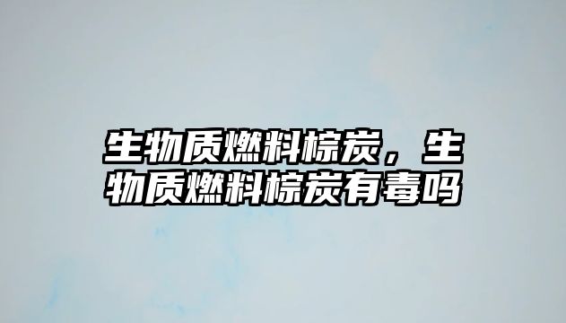 生物質燃料棕炭，生物質燃料棕炭有毒嗎