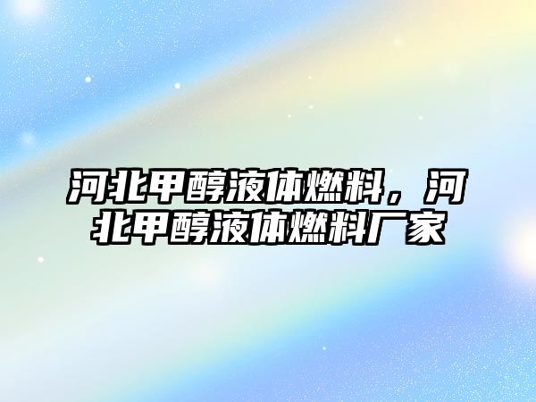 河北甲醇液體燃料，河北甲醇液體燃料廠家