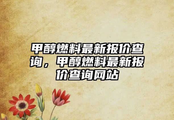 甲醇燃料最新報(bào)價(jià)查詢，甲醇燃料最新報(bào)價(jià)查詢網(wǎng)站