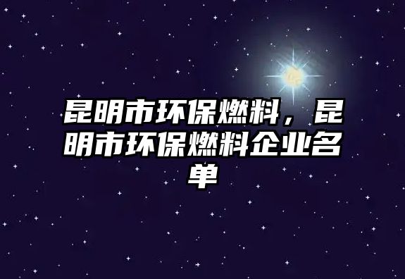 昆明市環(huán)保燃料，昆明市環(huán)保燃料企業(yè)名單