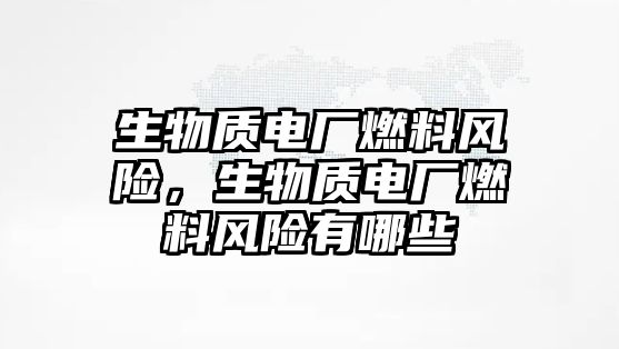 生物質電廠燃料風險，生物質電廠燃料風險有哪些