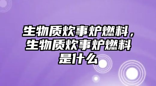 生物質(zhì)炊事?tīng)t燃料，生物質(zhì)炊事?tīng)t燃料是什么