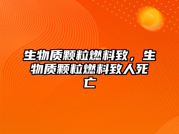 生物質(zhì)顆粒燃料致，生物質(zhì)顆粒燃料致人死亡