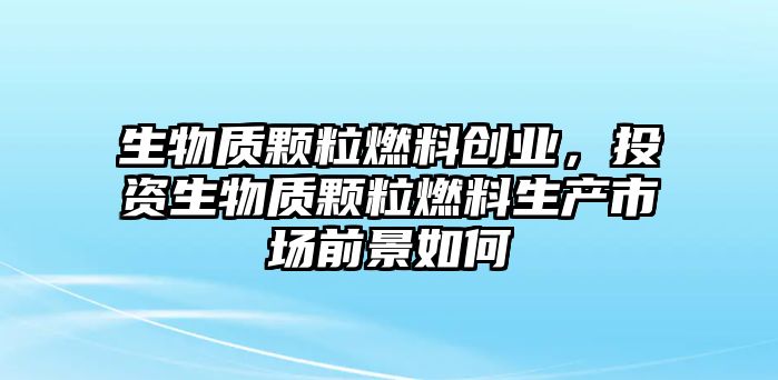 生物質(zhì)顆粒燃料創(chuàng)業(yè)，投資生物質(zhì)顆粒燃料生產(chǎn)市場(chǎng)前景如何