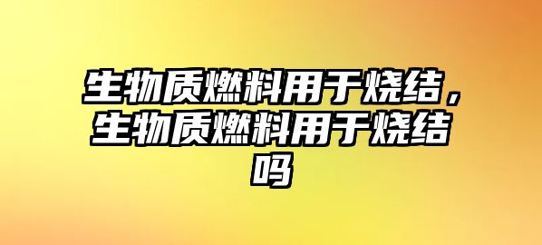 生物質(zhì)燃料用于燒結(jié)，生物質(zhì)燃料用于燒結(jié)嗎