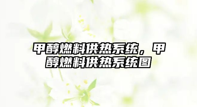 甲醇燃料供熱系統(tǒng)，甲醇燃料供熱系統(tǒng)圖