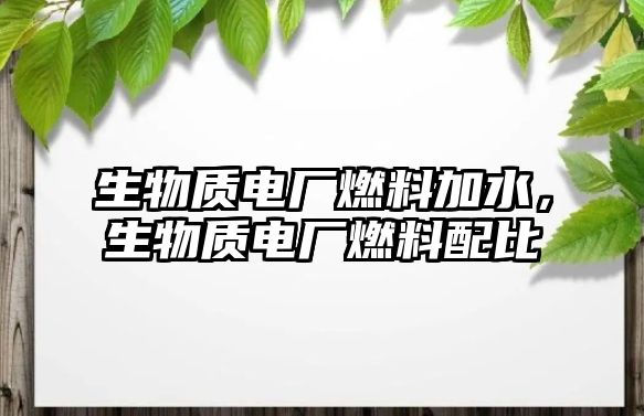 生物質(zhì)電廠燃料加水，生物質(zhì)電廠燃料配比