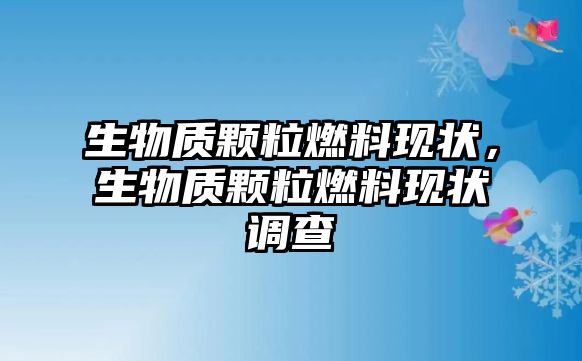 生物質(zhì)顆粒燃料現(xiàn)狀，生物質(zhì)顆粒燃料現(xiàn)狀調(diào)查