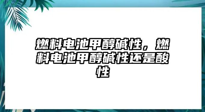 燃料電池甲醇堿性，燃料電池甲醇堿性還是酸性