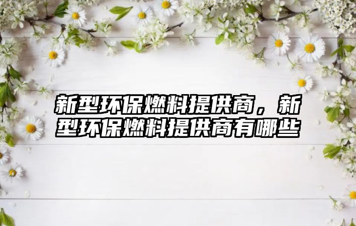 新型環(huán)保燃料提供商，新型環(huán)保燃料提供商有哪些