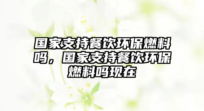 國(guó)家支持餐飲環(huán)保燃料嗎，國(guó)家支持餐飲環(huán)保燃料嗎現(xiàn)在