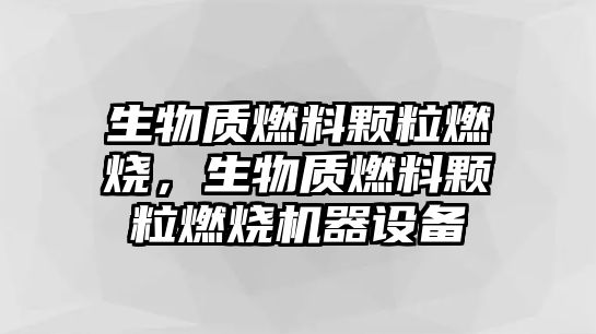 生物質燃料顆粒燃燒，生物質燃料顆粒燃燒機器設備