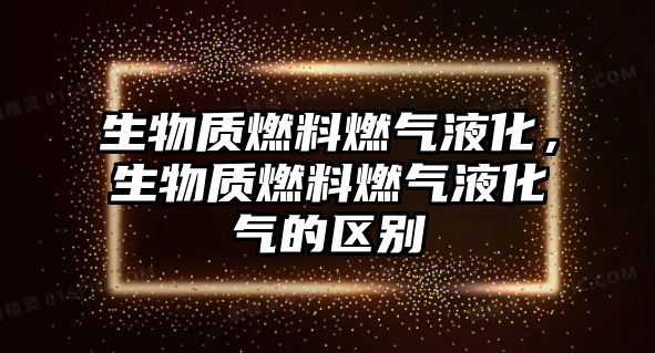 生物質(zhì)燃料燃?xì)庖夯?，生物質(zhì)燃料燃?xì)庖夯瘹獾膮^(qū)別