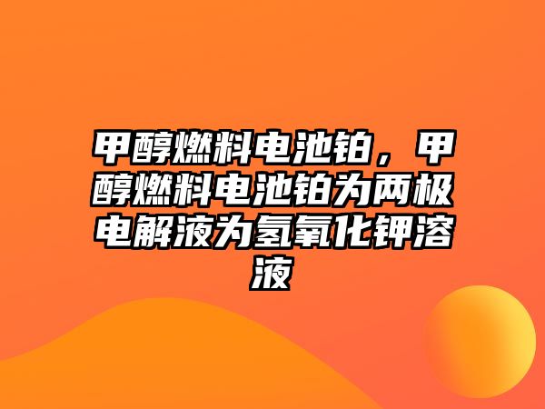 甲醇燃料電池鉑，甲醇燃料電池鉑為兩極電解液為氫氧化鉀溶液