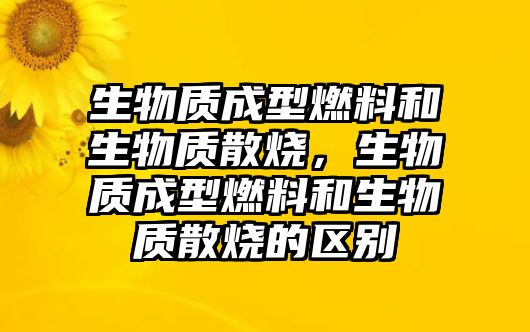 生物質(zhì)成型燃料和生物質(zhì)散燒，生物質(zhì)成型燃料和生物質(zhì)散燒的區(qū)別