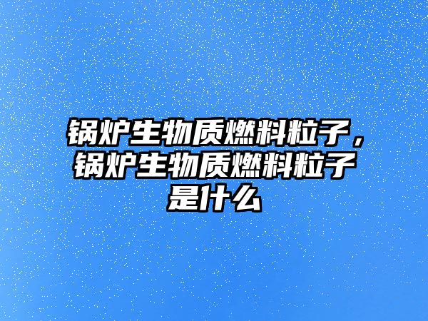 鍋爐生物質燃料粒子，鍋爐生物質燃料粒子是什么