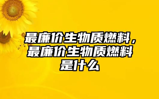 最廉價(jià)生物質(zhì)燃料，最廉價(jià)生物質(zhì)燃料是什么