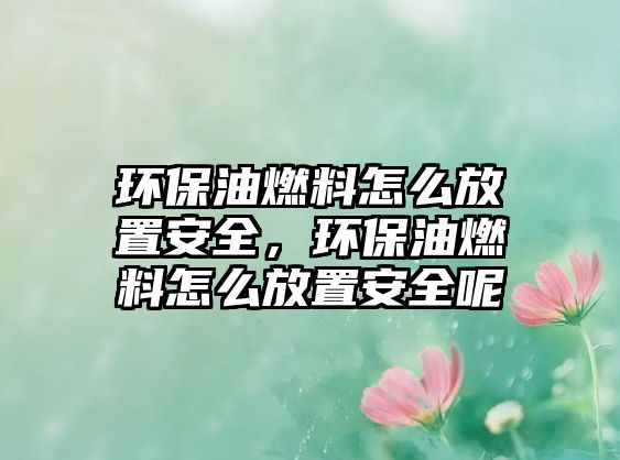 環(huán)保油燃料怎么放置安全，環(huán)保油燃料怎么放置安全呢