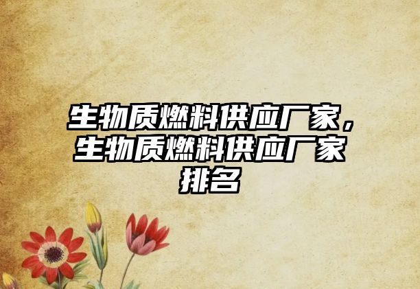 生物質(zhì)燃料供應廠家，生物質(zhì)燃料供應廠家排名