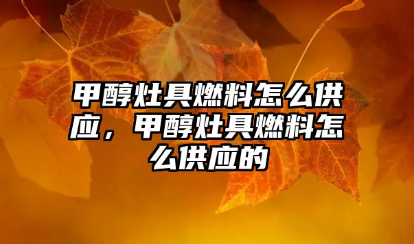 甲醇灶具燃料怎么供應(yīng)，甲醇灶具燃料怎么供應(yīng)的