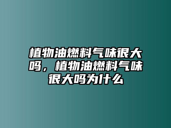 植物油燃料氣味很大嗎，植物油燃料氣味很大嗎為什么