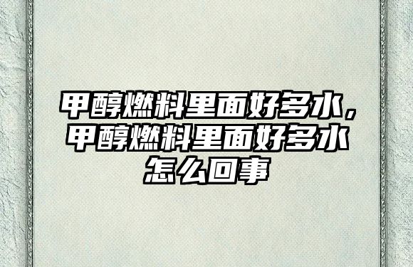 甲醇燃料里面好多水，甲醇燃料里面好多水怎么回事