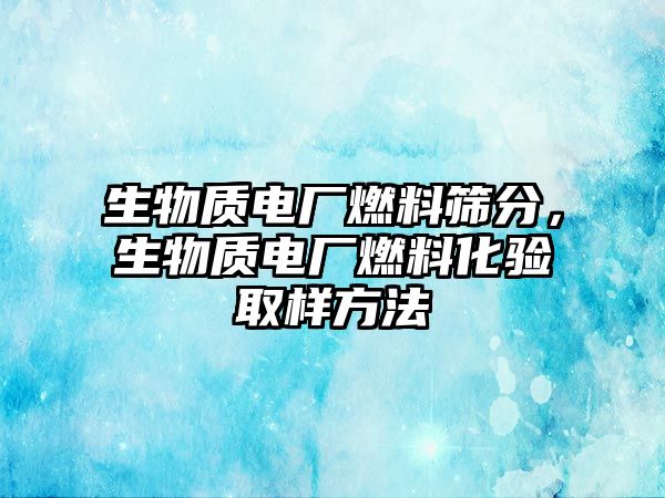 生物質(zhì)電廠燃料篩分，生物質(zhì)電廠燃料化驗(yàn)取樣方法