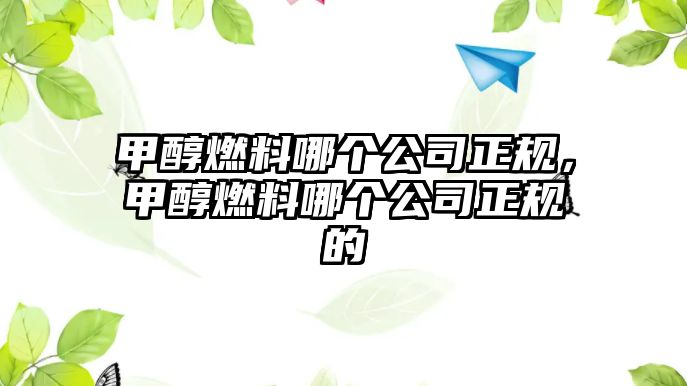 甲醇燃料哪個(gè)公司正規(guī)，甲醇燃料哪個(gè)公司正規(guī)的