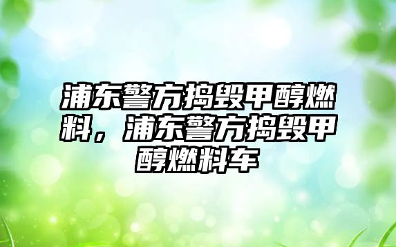 浦東警方搗毀甲醇燃料，浦東警方搗毀甲醇燃料車